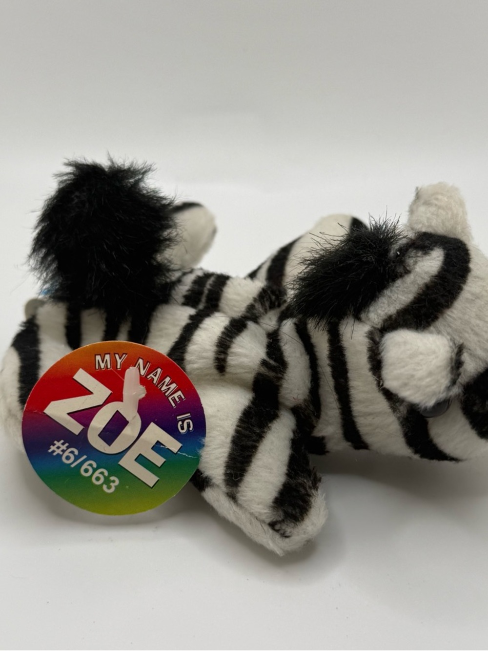 Zoe Zebra Plush Toy - Black & White mini